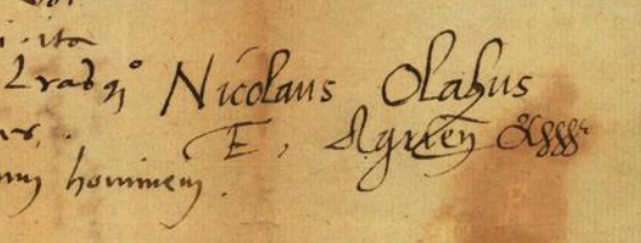 3_Oláh Miklós aláírása egri püspökként I- Ferdinánd király Magyar Kamarához intézett parancslevelén (MNL_OL _E21 - 1549-04-29-)
